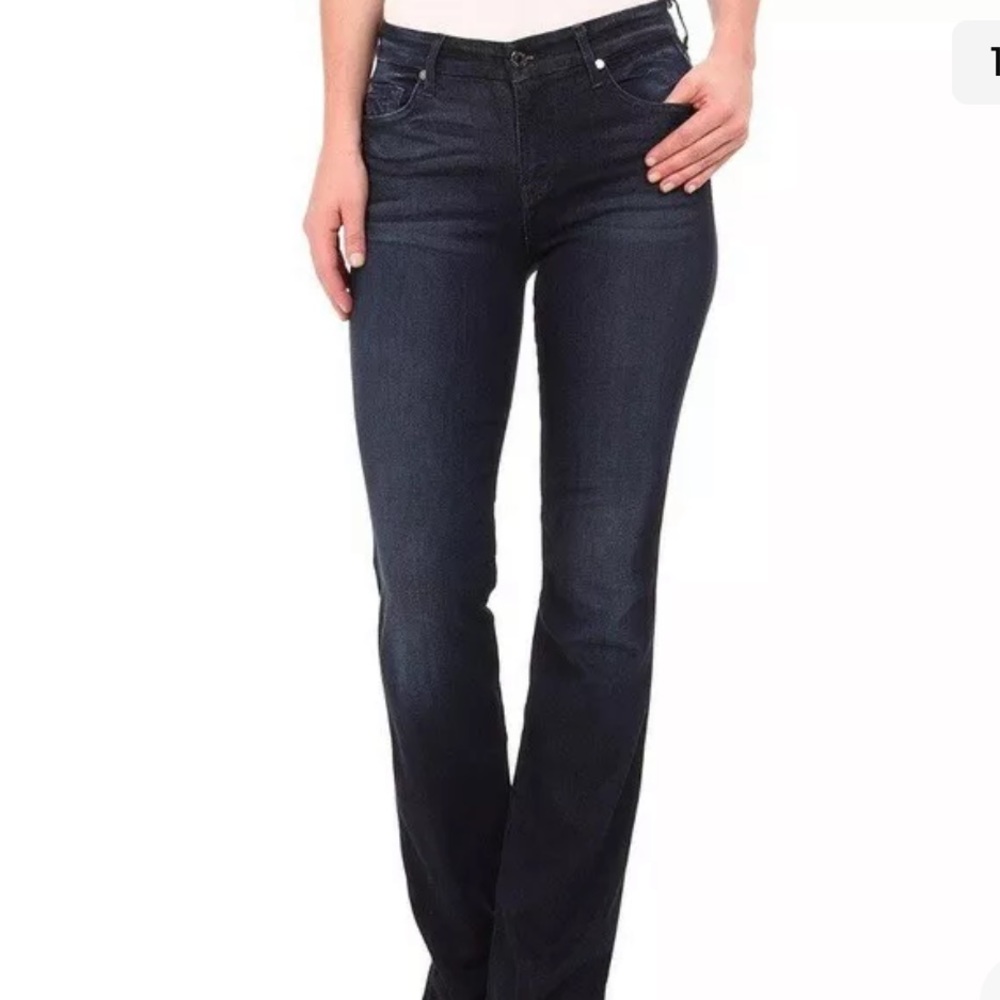7 FOR ALL MANKIND Bootcut Mid Rise Jeans in Blue